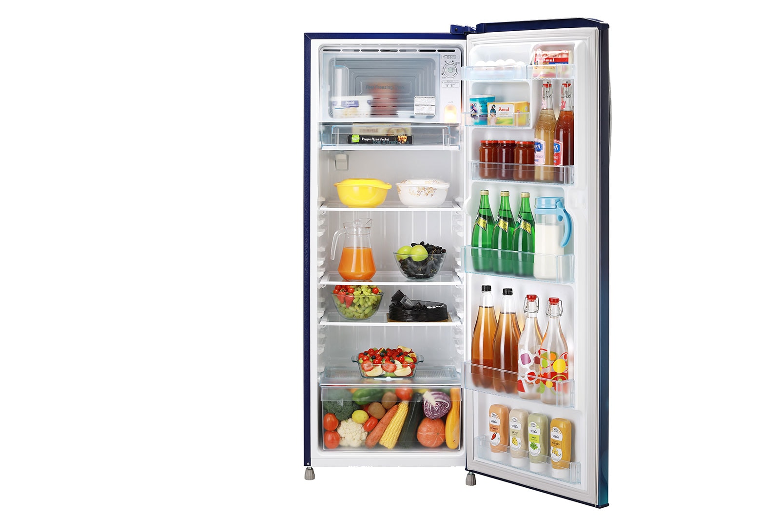 LG 261L, 3 Star, Smart Inverter Compressor, Smart Connect, Blue Charm Finish, Direct Cool Single Door Refrigerator, GL-B281BBCX