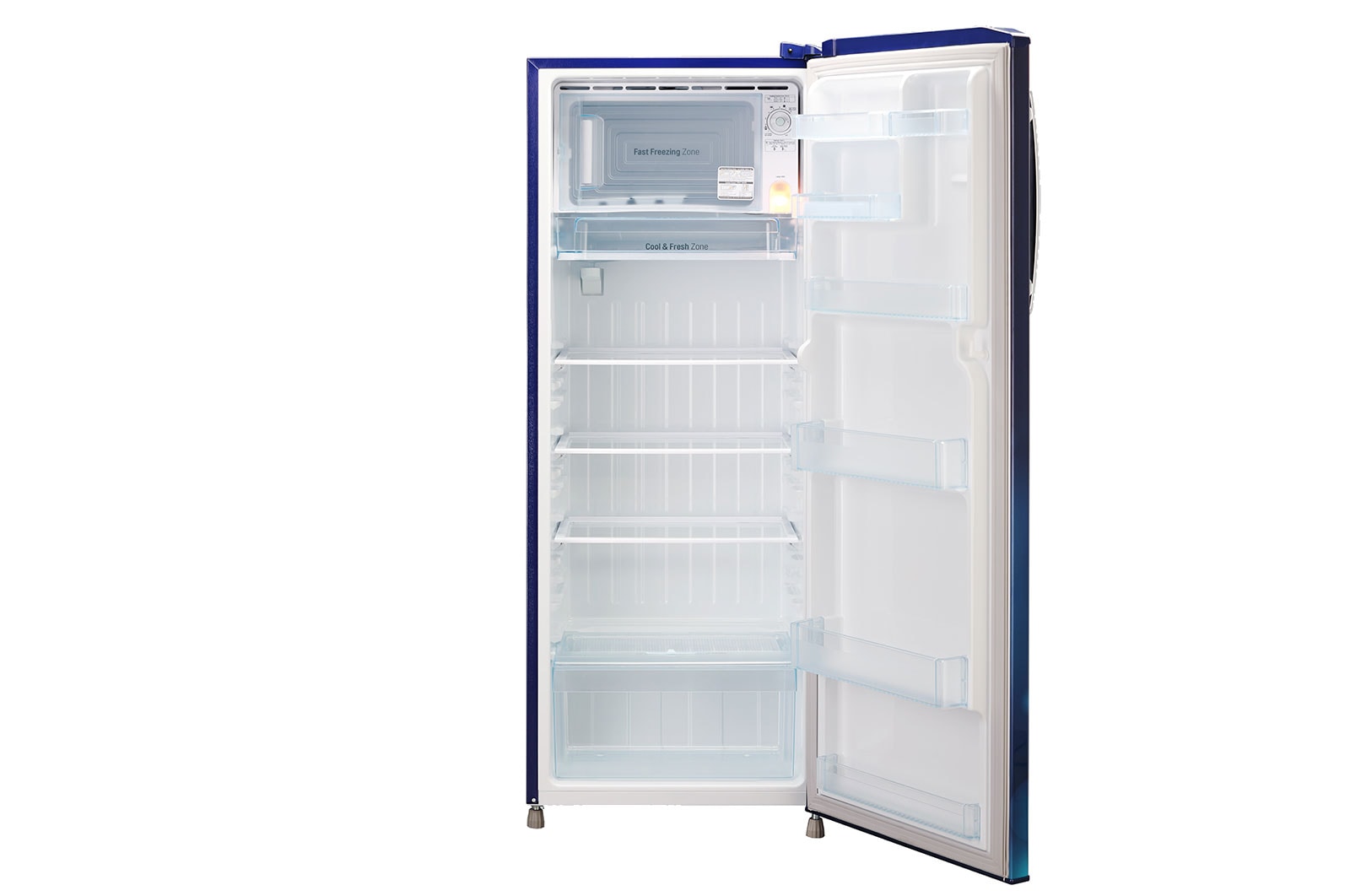 LG 261L, 3 Star, Smart Inverter Compressor, Smart Connect, Blue Charm Finish, Direct Cool Single Door Refrigerator, GL-B281BBCX