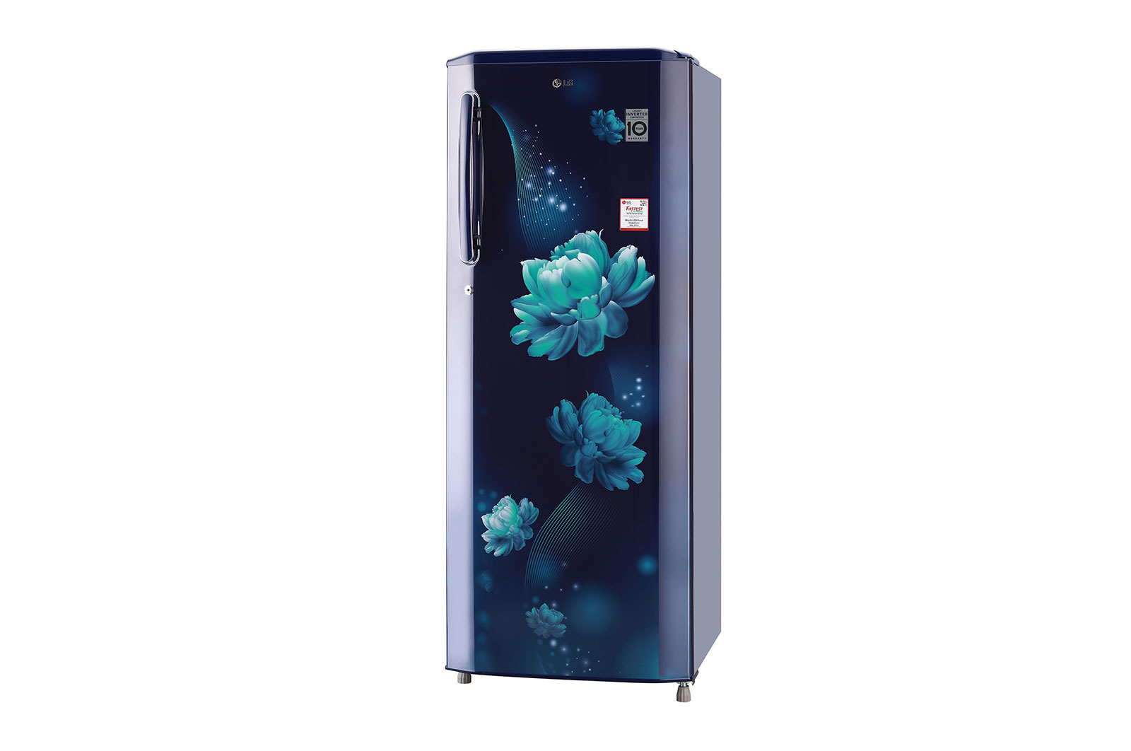 LG 261L, 3 Star, Smart Inverter Compressor, Smart Connect, Blue Charm Finish, Direct Cool Single Door Refrigerator, GL-B281BBCX