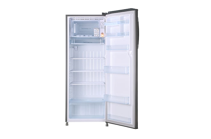 LG 261L Single Door Refrigerator, Smart Connect™, Solar Smart*, Shiny Steel Finish, 3 Star, GL-B281BPZX