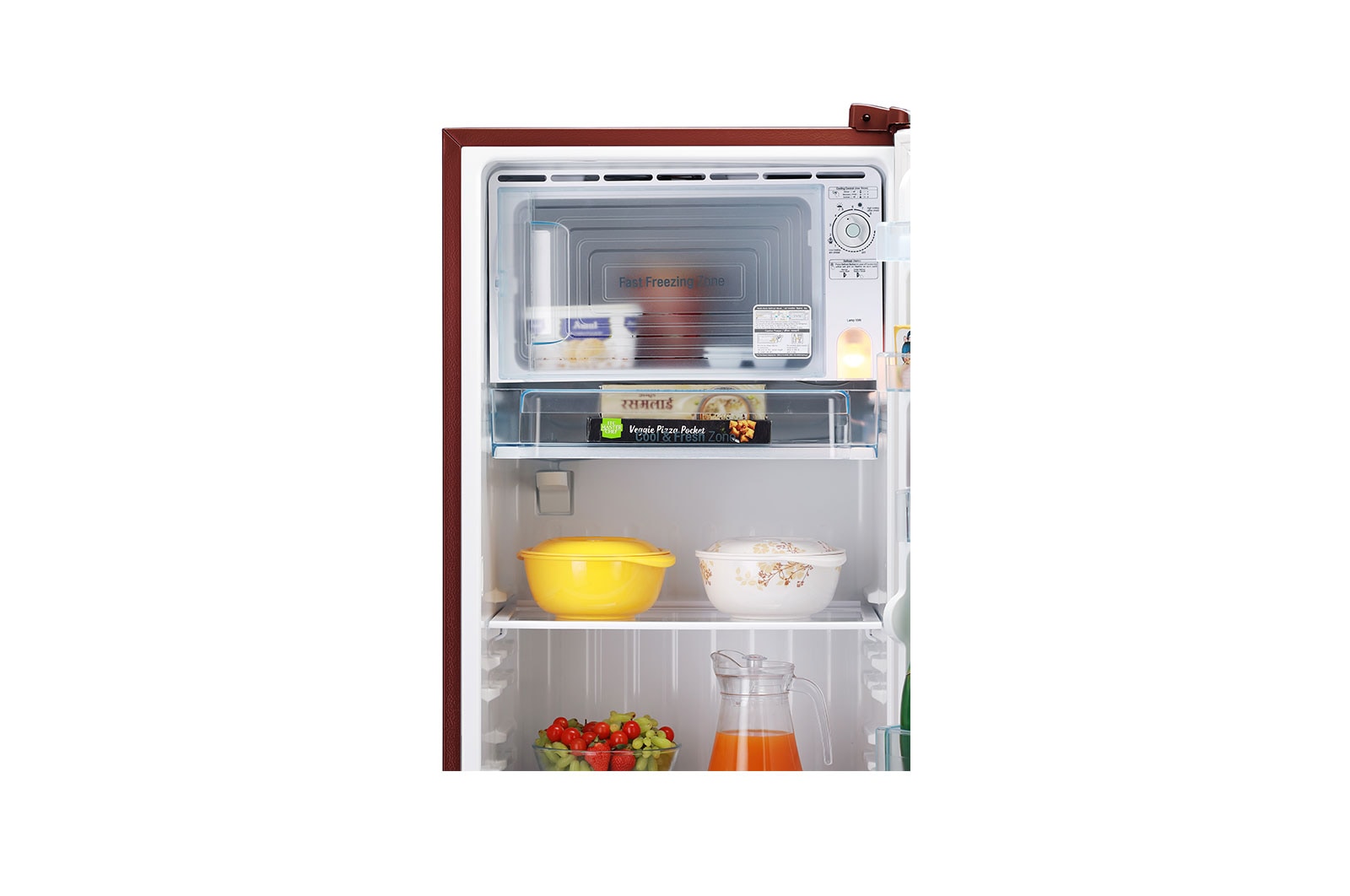 LG 261L, 3 Star, Smart Inverter Compressor, Smart Connect, Scarlet Charm Finish, Direct Cool Single Door Refrigerator, GL-B281BSCX