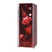 LG 261L, 3 Star, Smart Inverter Compressor, Smart Connect, Scarlet Charm Finish, Direct Cool Single Door Refrigerator, GL-B281BSCX
