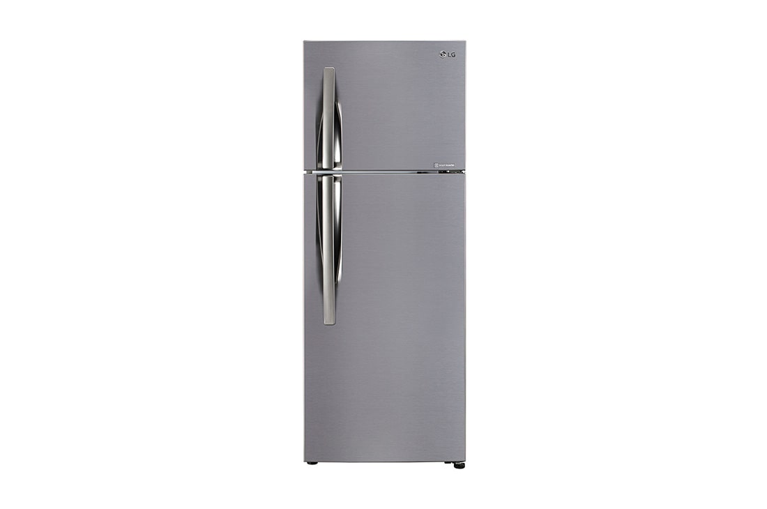 LG 291L, 2 Star, Smart Inverter Compressor, Door Cooling+™, Jet Ice , Smart Diagnosis™, Shiny Steel Finish, Frost-Free Double Door Refrigerator, GL-C322KPZY