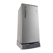 LG 185L, 4 Star, Smart Inverter Compressor, Smart Connect, With Base Stand Drawer, Shiny Steel Finish, Direct Cool Single Door Refrigerator, GL-D199OPZY