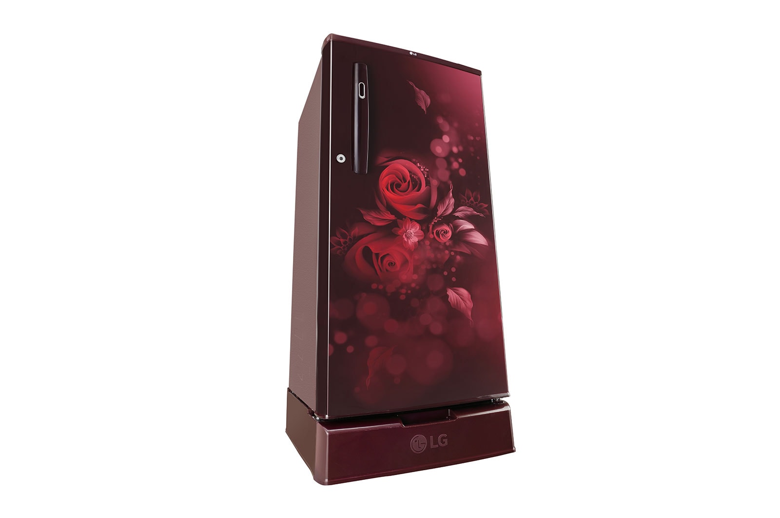 LG 185L, 4 Star, Smart Inverter Compressor, Smart Connect, With Base Stand Drawer, Scarlet Euphoria Finish, Direct Cool Single Door Refrigerator, GL-D199OSEY