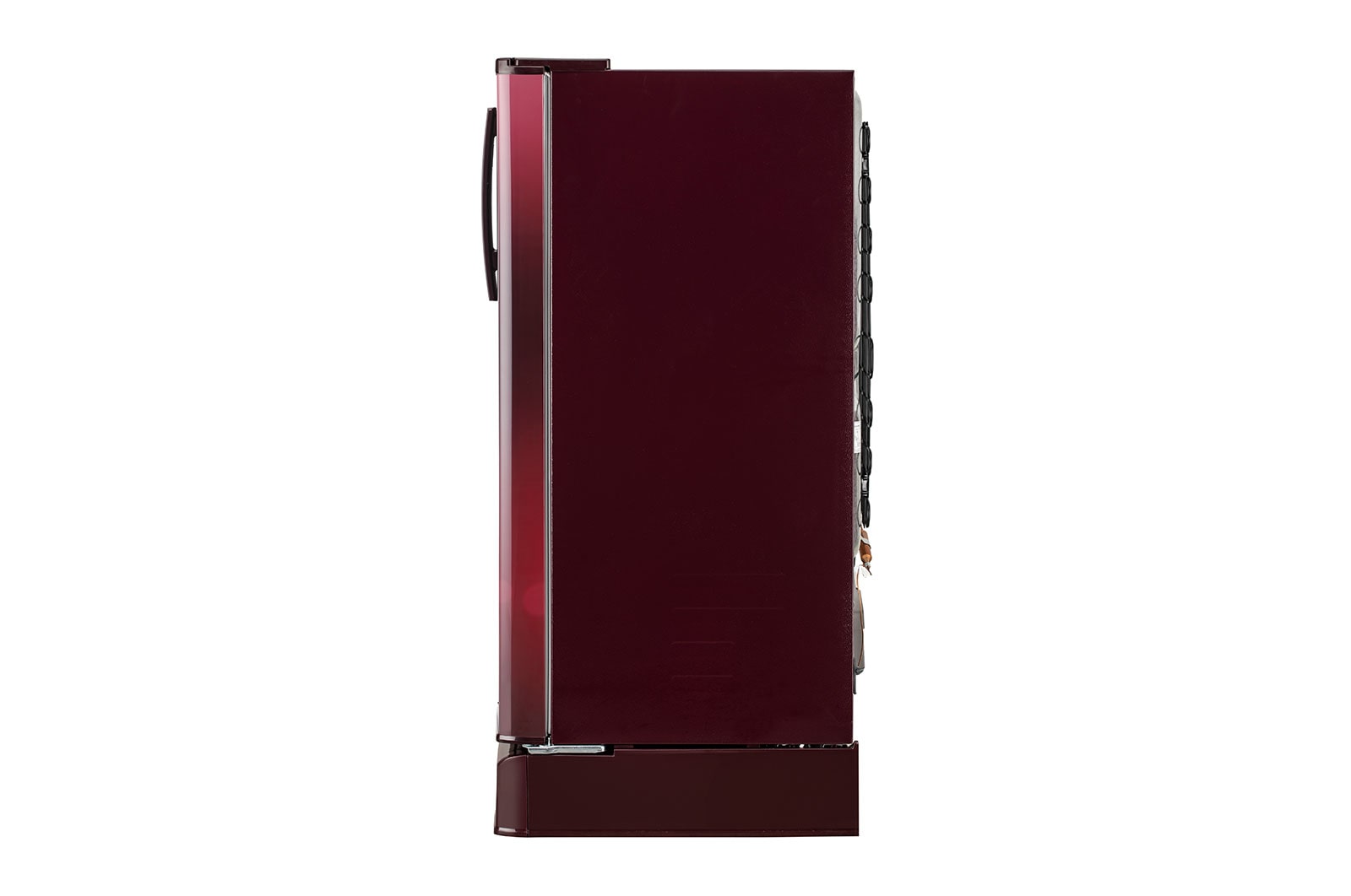 LG 185L, 4 Star, Smart Inverter Compressor, Smart Connect, With Base Stand Drawer, Scarlet Euphoria Finish, Direct Cool Single Door Refrigerator, GL-D199OSEY