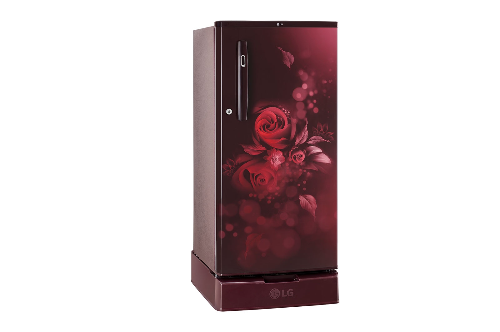LG 185L, 4 Star, Smart Inverter Compressor, Smart Connect, With Base Stand Drawer, Scarlet Euphoria Finish, Direct Cool Single Door Refrigerator, GL-D199OSEY