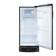 LG 185L, 3 Star, With Base Stand Drawer, Ebony Regal Finish, Direct Cool Single Door Refrigerator, GL-D201AELD