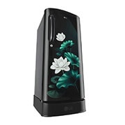 LG 185L, 3 Star, With Base Stand Drawer, Ebony Regal Finish, Direct Cool Single Door Refrigerator, GL-D201AELD