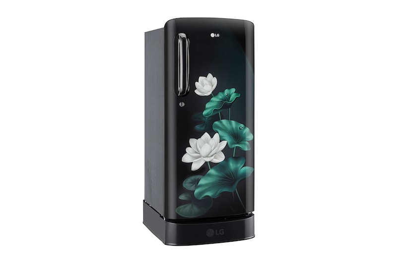 LG 185L, 3 Star, With Base Stand Drawer, Ebony Regal Finish, Direct Cool Single Door Refrigerator, GL-D201AELD