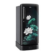 LG 185L, 3 Star, With Base Stand Drawer, Ebony Regal Finish, Direct Cool Single Door Refrigerator, GL-D201AELD