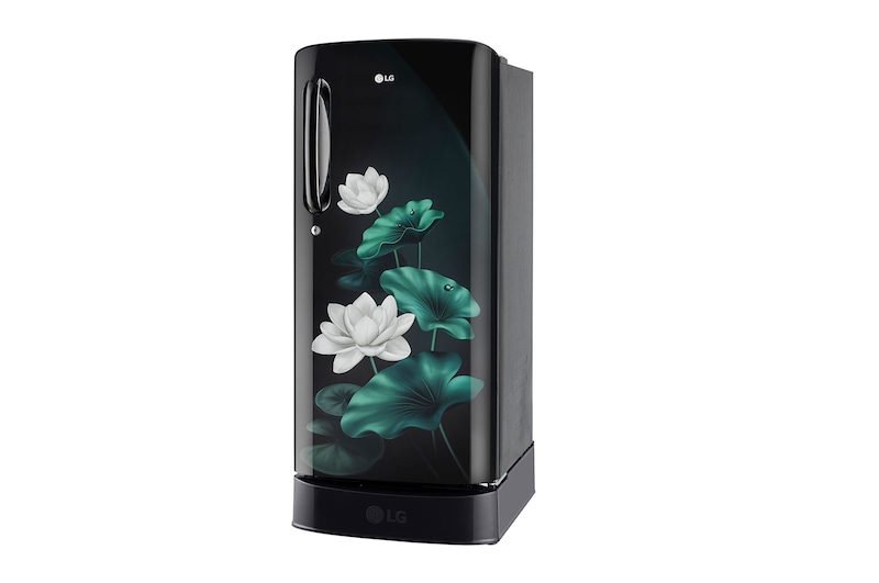 LG 185L, 3 Star, With Base Stand Drawer, Ebony Regal Finish, Direct Cool Single Door Refrigerator, GL-D201AELD
