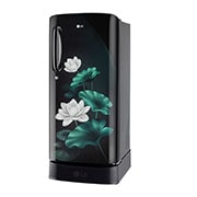 LG 185L, 3 Star, With Base Stand Drawer, Ebony Regal Finish, Direct Cool Single Door Refrigerator, GL-D201AELD