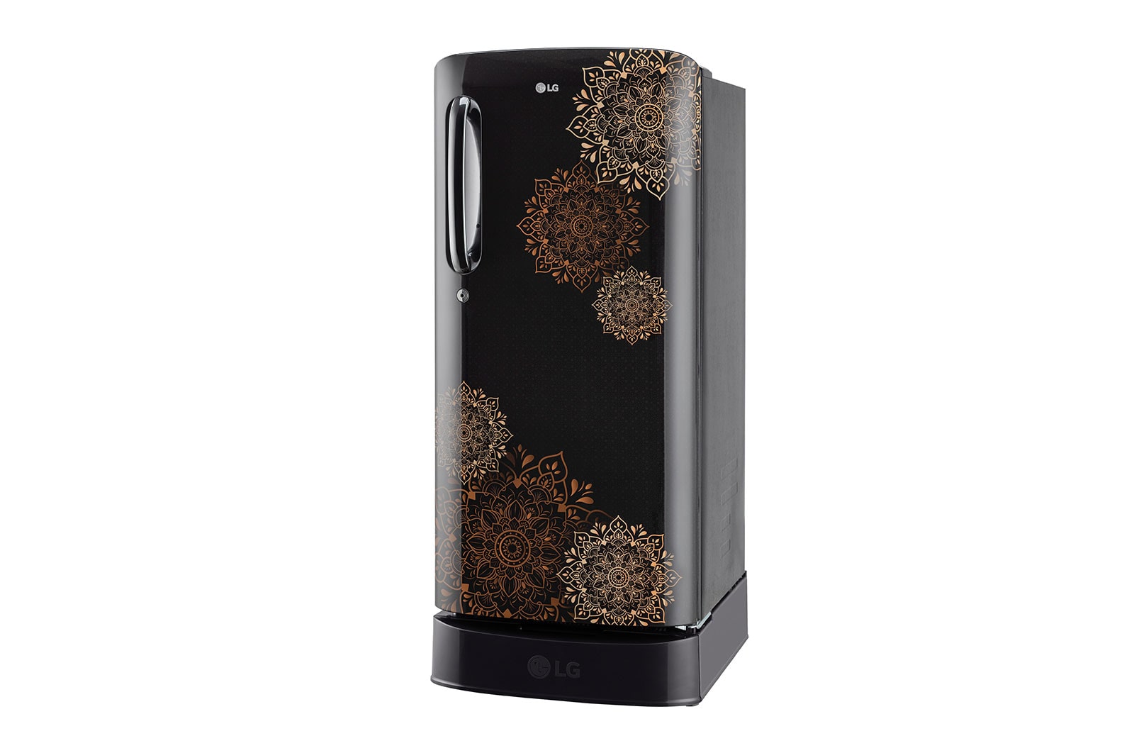 LG 185L, 3 Star, With Base Stand Drawer, Ebony Regal Finish, Direct Cool Single Door Refrigerator, GL-D201AERD