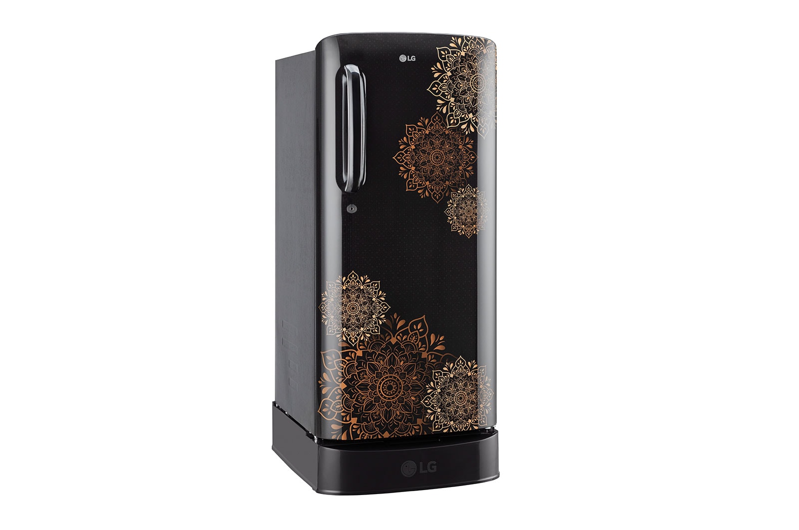 LG 185L, 3 Star, With Base Stand Drawer, Ebony Regal Finish, Direct Cool Single Door Refrigerator, GL-D201AERD