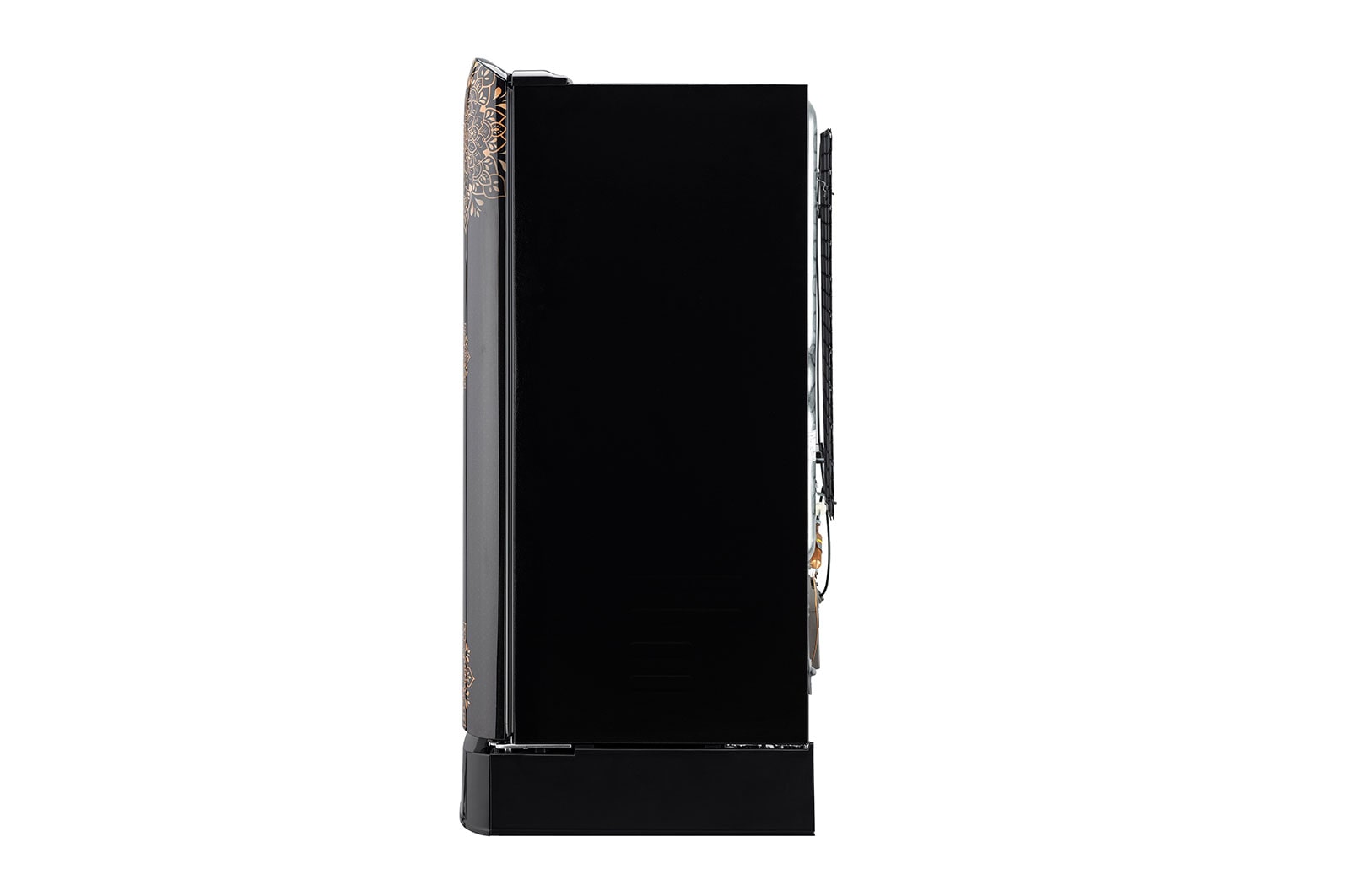 LG 185L, 3 Star, With Base Stand Drawer, Ebony Regal Finish, Direct Cool Single Door Refrigerator, GL-D201AERD