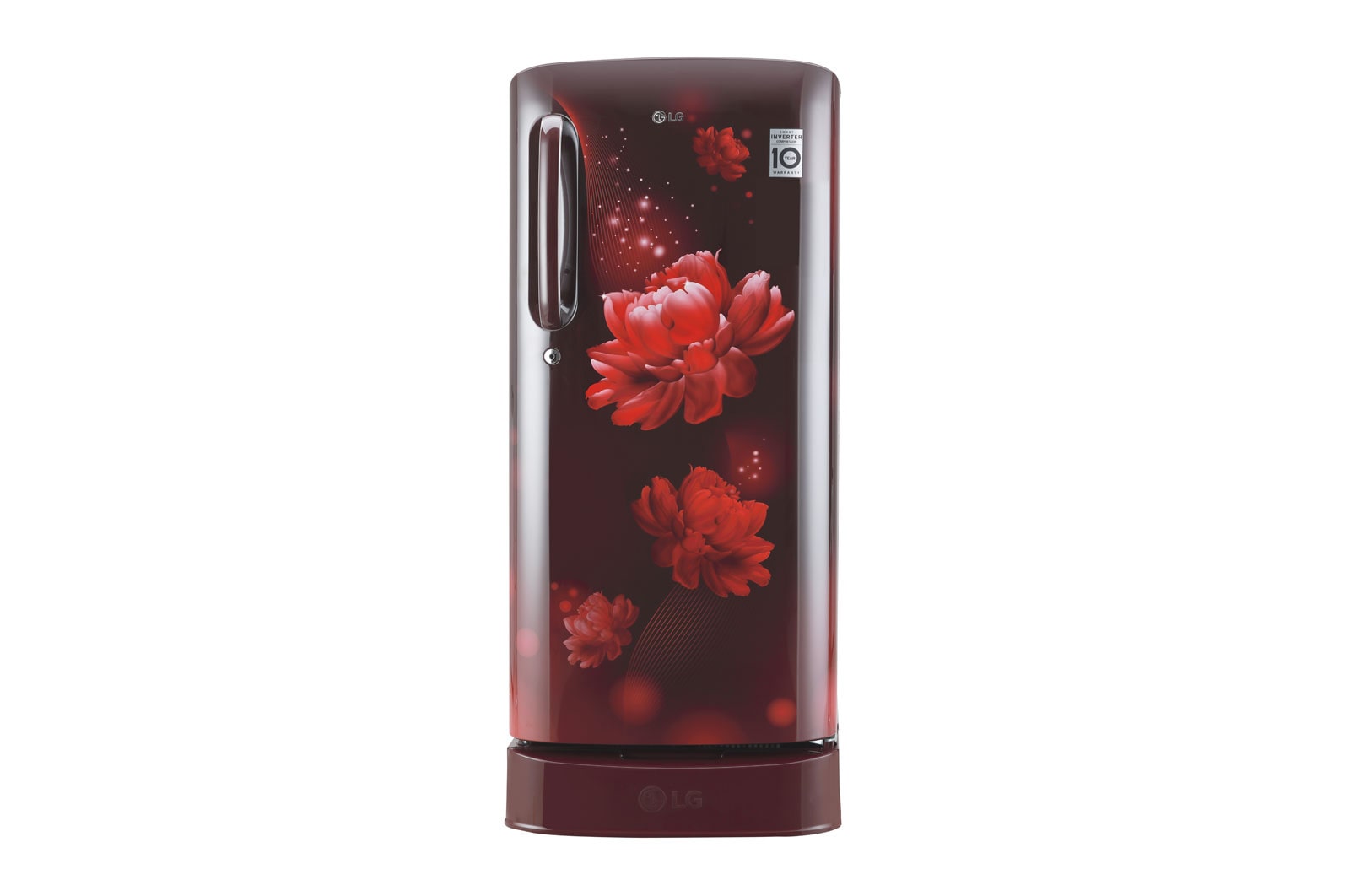 LG 185L, 5 Star, Direct Cool Single Door Refrigerator, Scarlet Charm Finish, 2023 Model, GL-D201ASCU