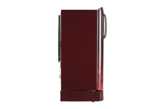 LG 185L Single Door Refrigerator with Base Stand Drawer, Smart Inverter Compressor, Smart Connect, Scarlet Charm, 5 Star, GL-D201ASCU
