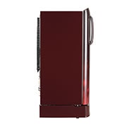 LG 185L Single Door Refrigerator with Base Stand Drawer, Smart Inverter Compressor, Smart Connect, Scarlet Charm, 5 Star, GL-D201ASCU