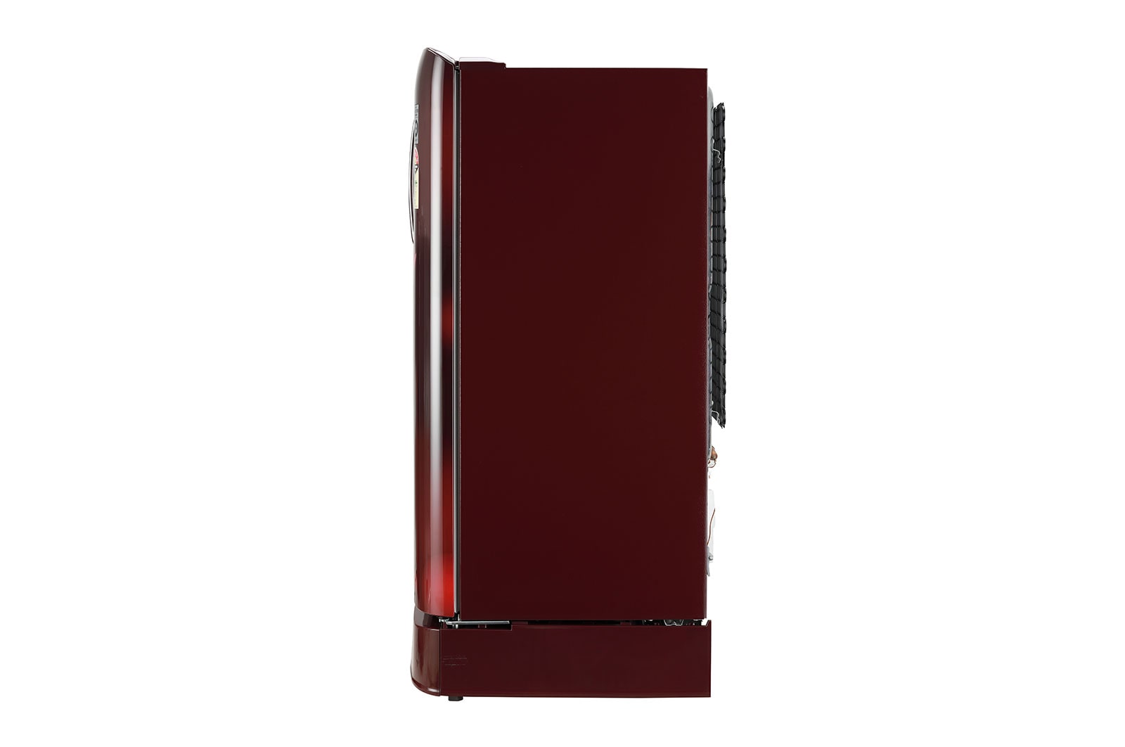 LG 185L Single Door Refrigerator with Base Stand Drawer, Smart Inverter Compressor, Smart Connect, Scarlet Charm, 5 Star, GL-D201ASCU