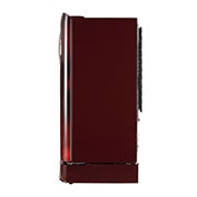 LG 185L Single Door Refrigerator with Base Stand Drawer, Smart Inverter Compressor, Smart Connect, Scarlet Charm, 5 Star, GL-D201ASCU