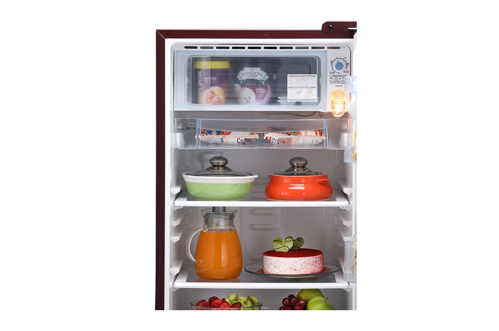 LG 185L, Single Door Refrigerator with Smart Inverter Compressor, Fast Ice Making, GL-D201ASPY