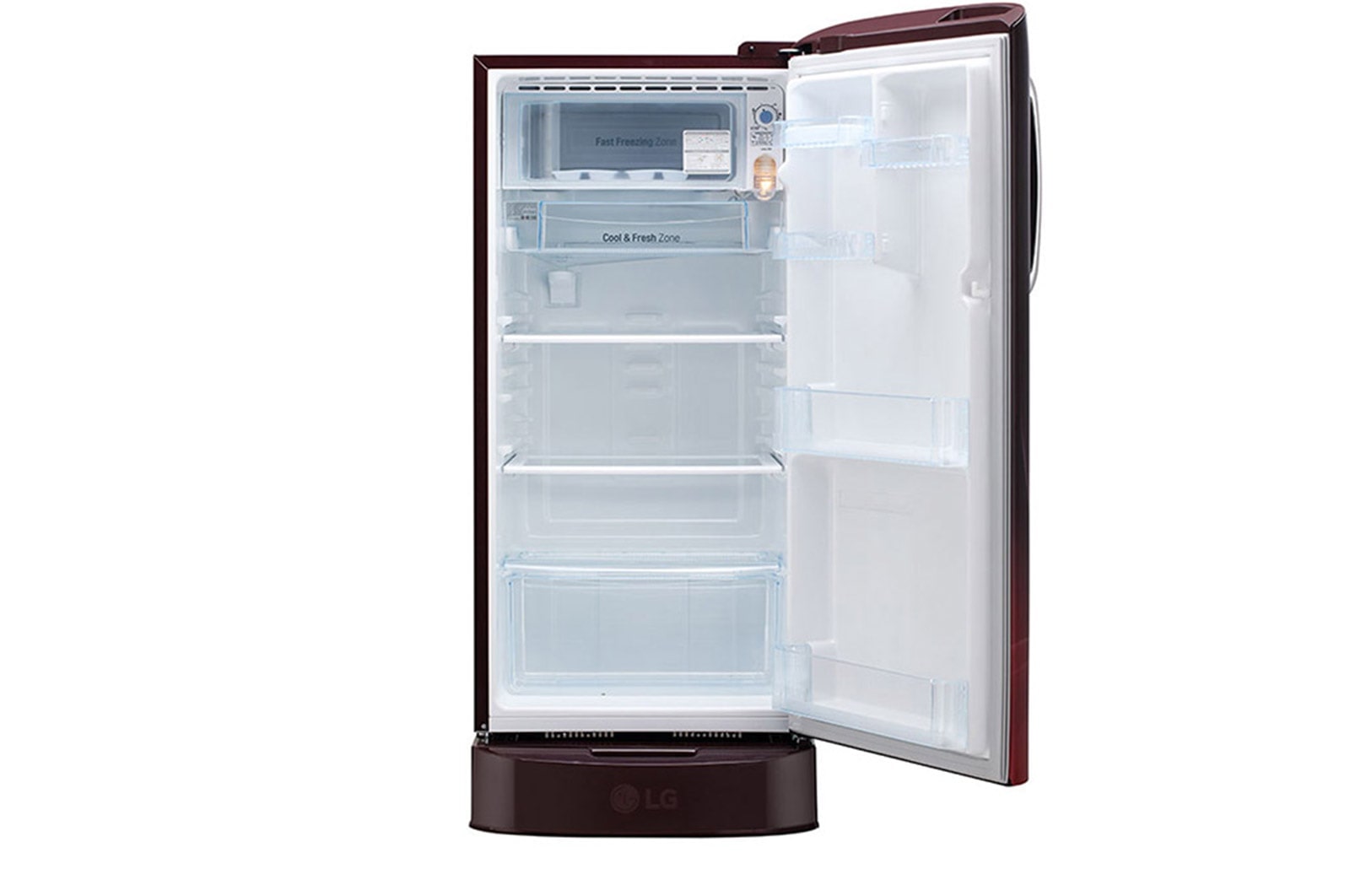 LG 185L, Single Door Refrigerator with Smart Inverter Compressor, Fast Ice Making, GL-D201ASPY