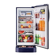 LG 201L, 5 Star, Smart Inverter Compressor, Smart Connect, With Base Stand Drawer, Blue Euphoria Finish, Direct Cool Single Door Refrigerator, GL-D211HBEZ