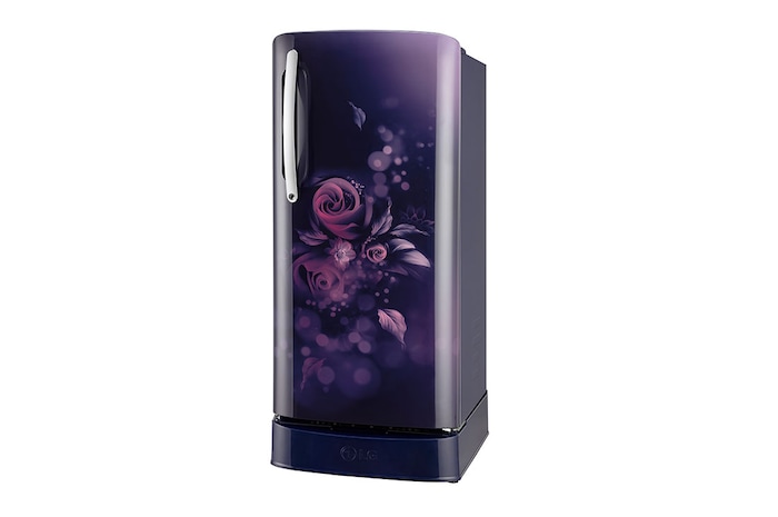 LG 201L Single Door Refrigerator, Smart Inverter Compressor, Base Stand Drawer, Blue Euphoria Finish, 5 Star, GL-D211HBEZ