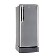 LG 201L, 5 Star, Smart Inverter Compressor, Smart Connect, With Base Stand Drawer, Shiny Steel Finish, Direct Cool Single Door Refrigerator, GL-D211HPZZ