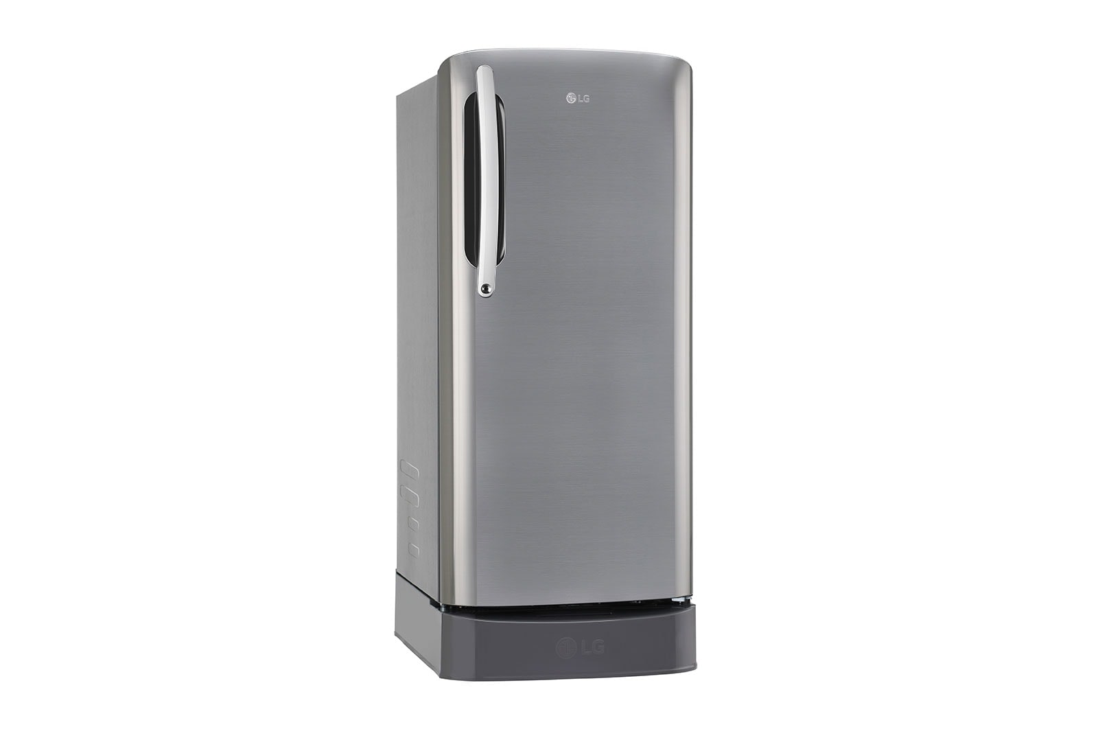 LG 201L, 5 Star, Smart Inverter Compressor, Smart Connect, With Base Stand Drawer, Shiny Steel Finish, Direct Cool Single Door Refrigerator, GL-D211HPZZ