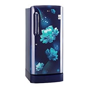 LG 205L, 4 Star, Smart Inverter Compressor, Smart Connect, With Base Stand Drawer, Blue Charm Finish, Direct Cool Single Door Refrigerator, GL-D221ABCY