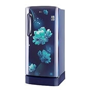 LG 205L, 4 Star, Smart Inverter Compressor, Smart Connect, With Base Stand Drawer, Blue Charm Finish, Direct Cool Single Door Refrigerator, GL-D221ABCY