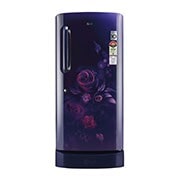 LG 205L, 5 Star, Smart Inverter Compressor, Smart Connect, With Base Stand Drawer, Blue Euphoria Finish, Direct Cool Single Door Refrigerator, GL-D221ABEZ