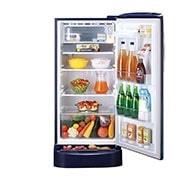 LG 205L, 5 Star, Smart Inverter Compressor, Smart Connect, With Base Stand Drawer, Blue Euphoria Finish, Direct Cool Single Door Refrigerator, GL-D221ABEZ