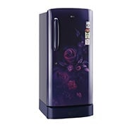 LG 205L, 5 Star, Smart Inverter Compressor, Smart Connect, With Base Stand Drawer, Blue Euphoria Finish, Direct Cool Single Door Refrigerator, GL-D221ABEZ