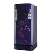 LG 205L, 5 Star, Smart Inverter Compressor, Smart Connect, With Base Stand Drawer, Blue Euphoria Finish, Direct Cool Single Door Refrigerator, GL-D221ABEZ