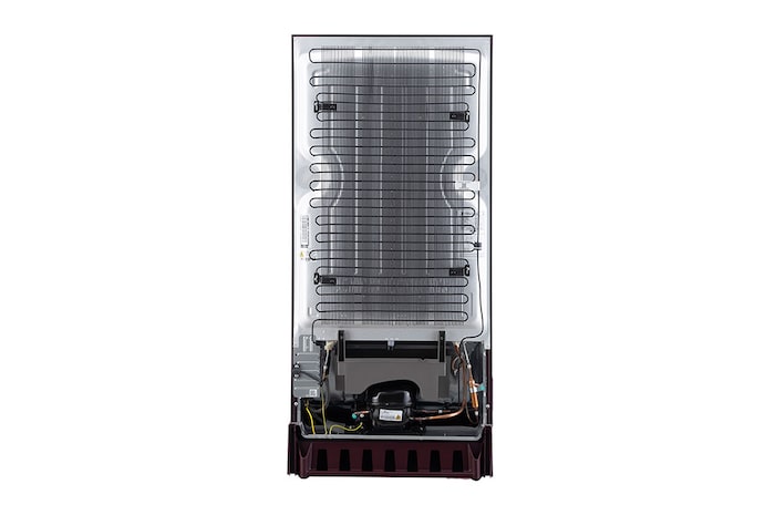 LG 205L,5 Star, Smart Inverter Compressor, Smart Connect, With Base Stand Drawer, Scarlet Charm Finish, Direct Cool Single Door Refrigerator, GL-D221ASCU