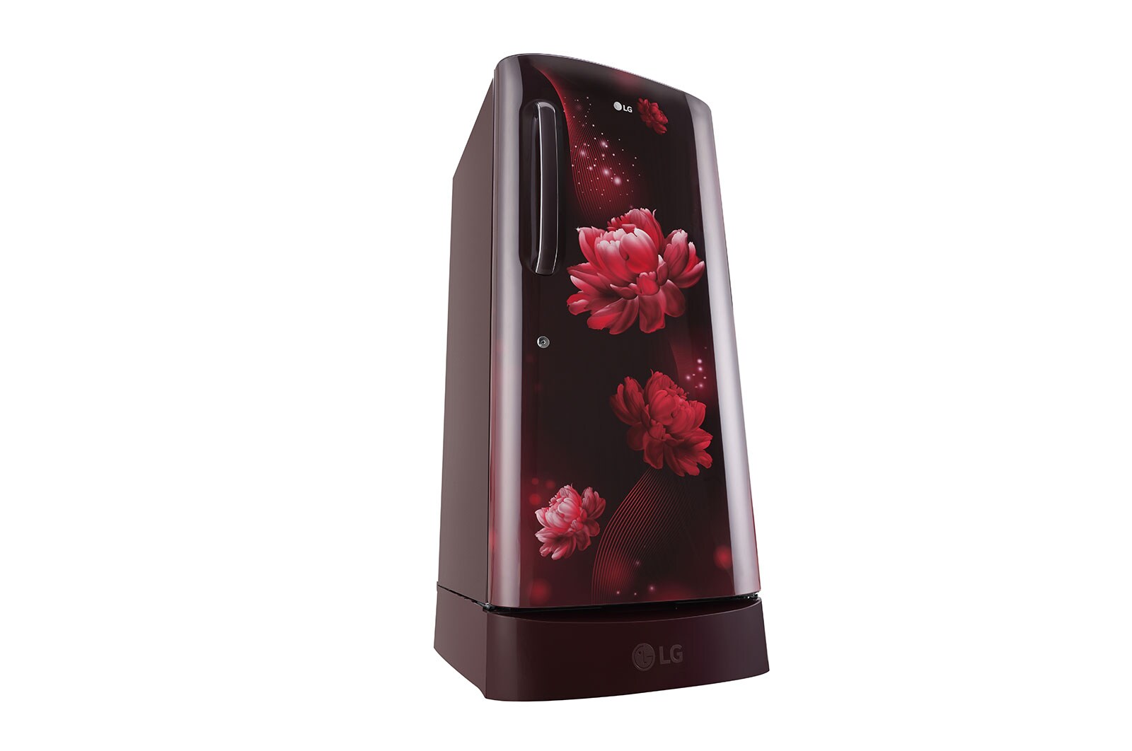 LG 205L,5 Star, Smart Inverter Compressor, Smart Connect, With Base Stand Drawer, Scarlet Charm Finish, Direct Cool Single Door Refrigerator, GL-D221ASCU