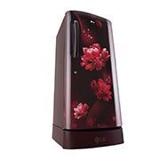LG 205L,5 Star, Smart Inverter Compressor, Smart Connect, With Base Stand Drawer, Scarlet Charm Finish, Direct Cool Single Door Refrigerator, GL-D221ASCU