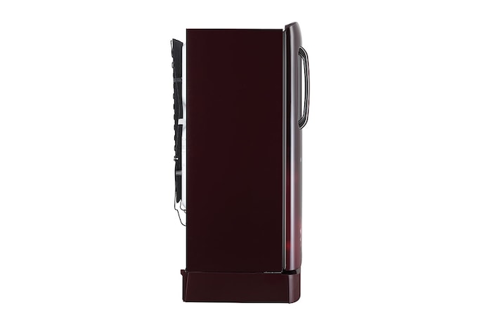 LG 205L,5 Star, Smart Inverter Compressor, Smart Connect, With Base Stand Drawer, Scarlet Charm Finish, Direct Cool Single Door Refrigerator, GL-D221ASCU
