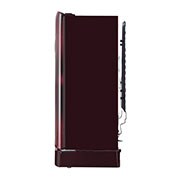 LG 205L,5 Star, Smart Inverter Compressor, Smart Connect, With Base Stand Drawer, Scarlet Charm Finish, Direct Cool Single Door Refrigerator, GL-D221ASCU