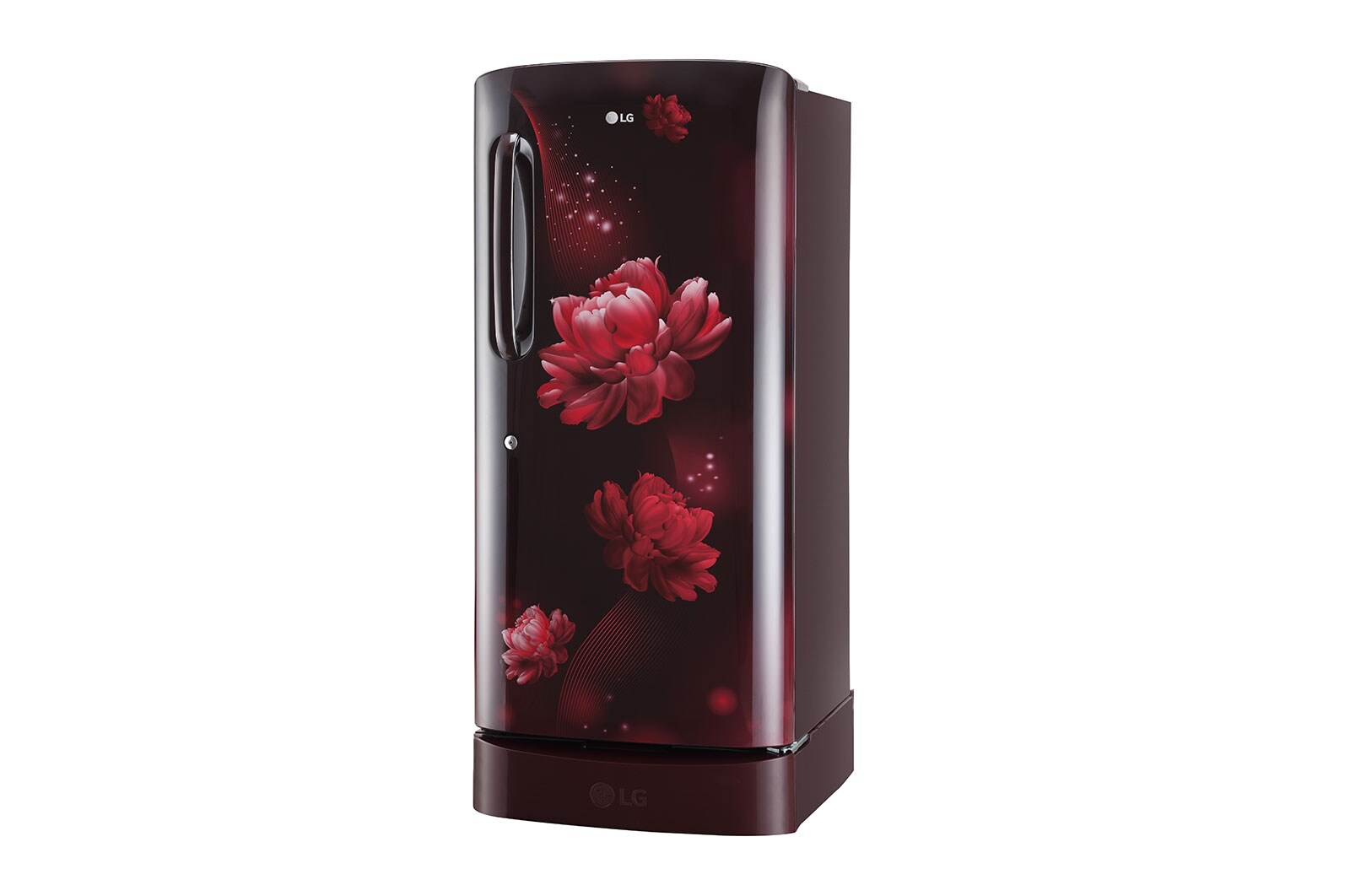 LG 205L,5 Star, Smart Inverter Compressor, Smart Connect, With Base Stand Drawer, Scarlet Charm Finish, Direct Cool Single Door Refrigerator, GL-D221ASCU