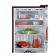 LG 205L, 5 Star, Smart Inverter Compressor, Smart Connect, With Base Stand Drawer, Scarlet Euphoria Finish, Direct Cool Single Door Refrigerator, GL-D221ASEZ