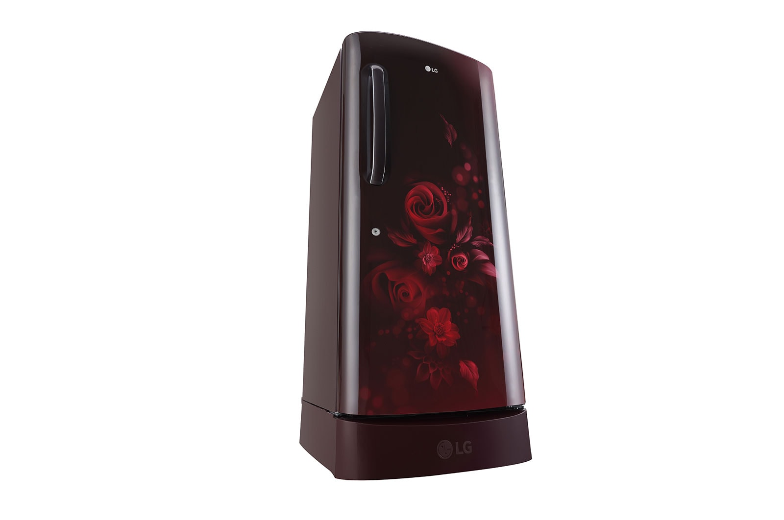LG 205L, 5 Star, Smart Inverter Compressor, Smart Connect, With Base Stand Drawer, Scarlet Euphoria Finish, Direct Cool Single Door Refrigerator, GL-D221ASEZ