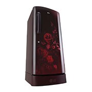 LG 205L, 5 Star, Smart Inverter Compressor, Smart Connect, With Base Stand Drawer, Scarlet Euphoria Finish, Direct Cool Single Door Refrigerator, GL-D221ASEZ