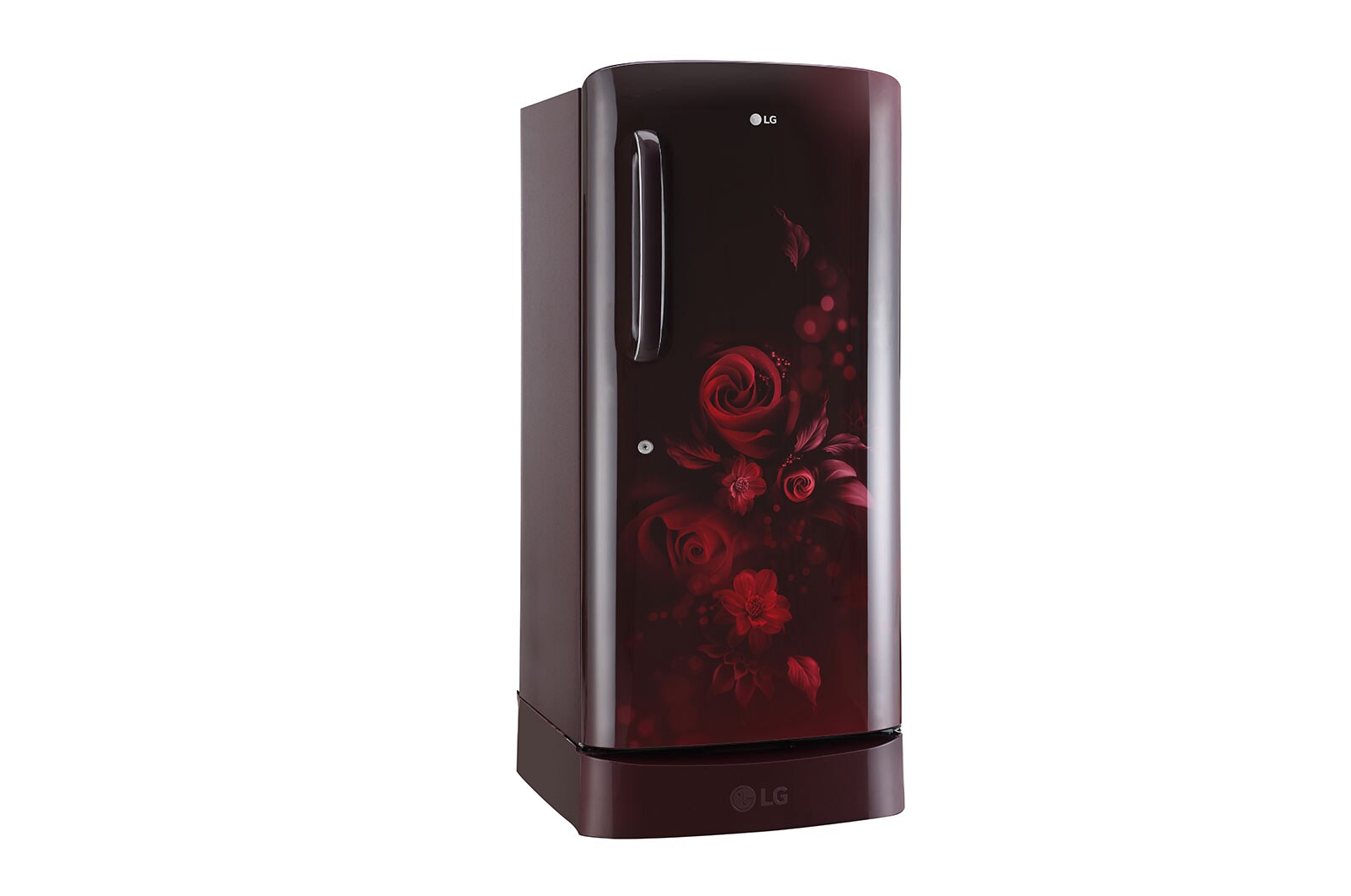 LG 205L, 5 Star, Smart Inverter Compressor, Smart Connect, With Base Stand Drawer, Scarlet Euphoria Finish, Direct Cool Single Door Refrigerator, GL-D221ASEZ
