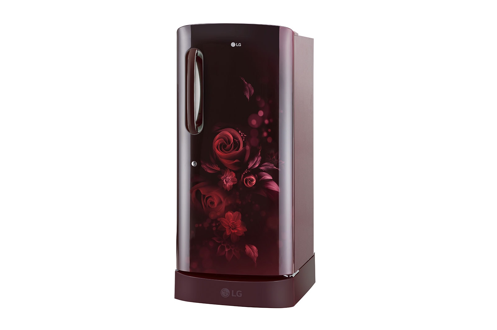LG 205L, 5 Star, Smart Inverter Compressor, Smart Connect, With Base Stand Drawer, Scarlet Euphoria Finish, Direct Cool Single Door Refrigerator, GL-D221ASEZ