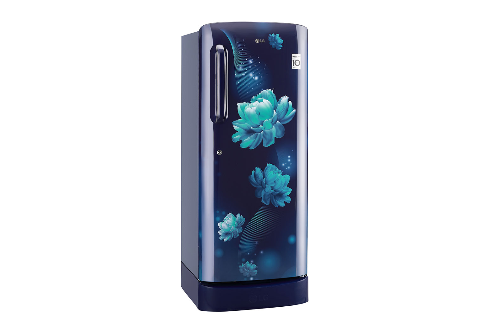 LG 224L, 5 Star, Smart Inverter Compressor, Smart Connect, With Base Stand Drawer, Blue Charm Finish, Direct Cool Single Door Refrigerator, GL-D241ABCU