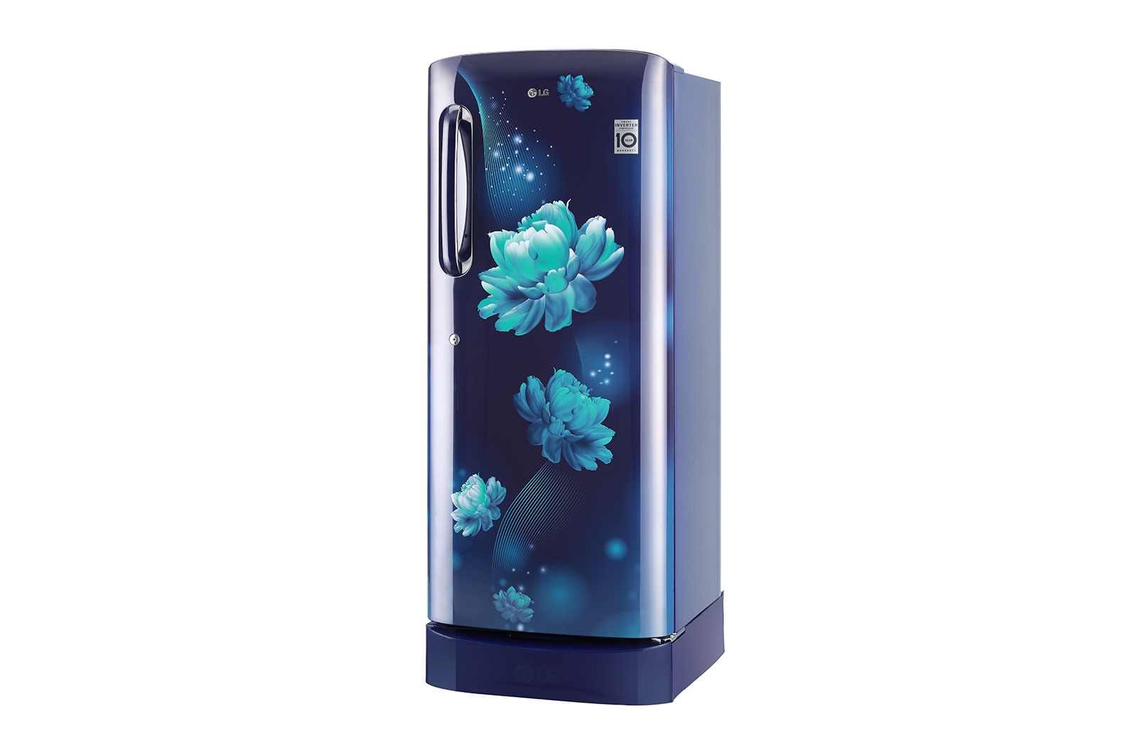 LG 224L, 5 Star, Smart Inverter Compressor, Smart Connect, With Base Stand Drawer, Blue Charm Finish, Direct Cool Single Door Refrigerator, GL-D241ABCU